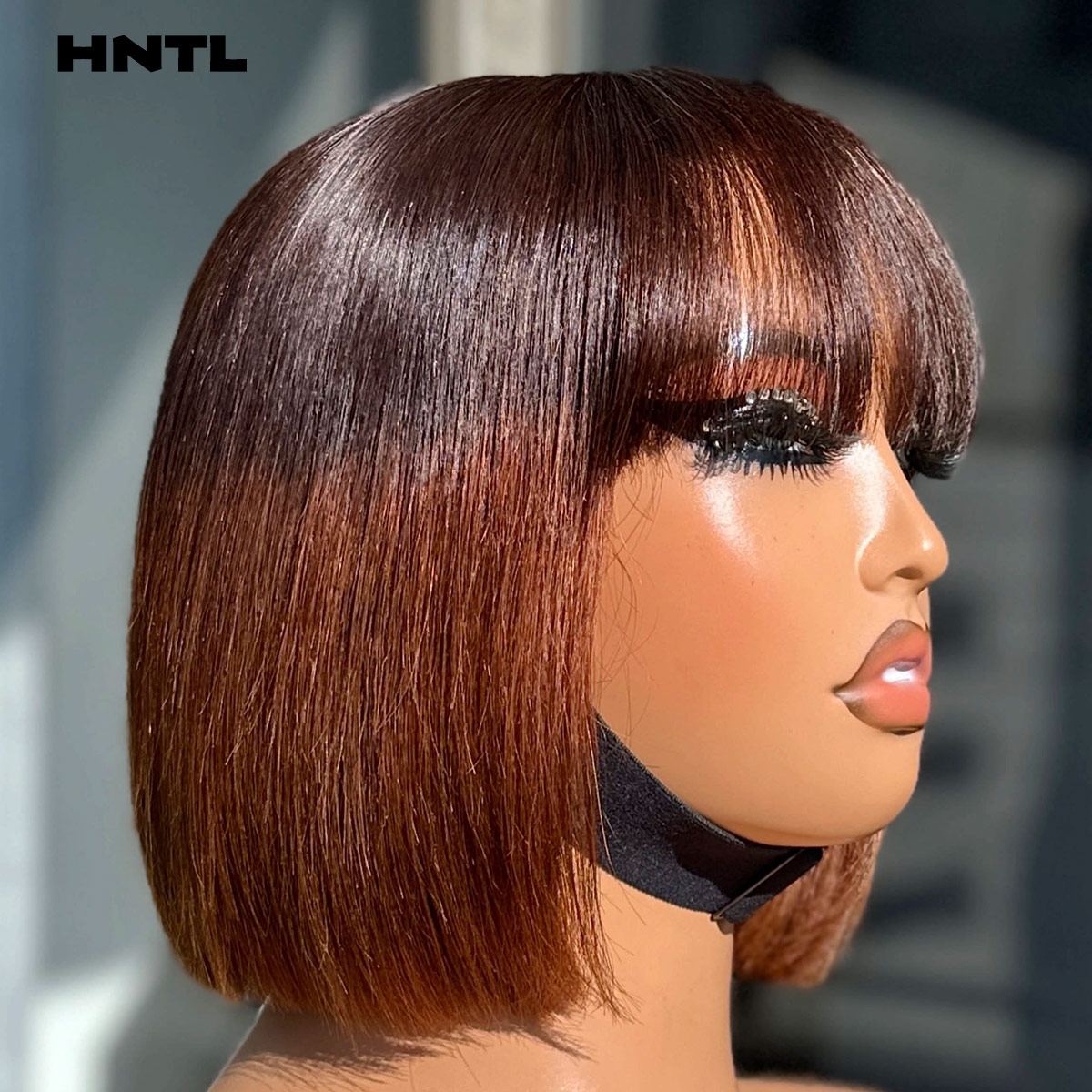 Glueless Wear And Go Human Hair Wig - Peruca Bob com Franja Wear and
