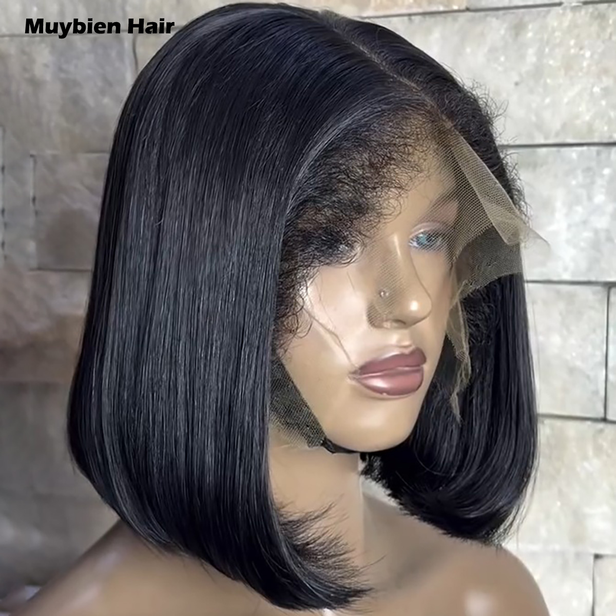 Glueless Wear And Go Human Hair Wig - Bob Preto 100% Cabelo Humano Liso