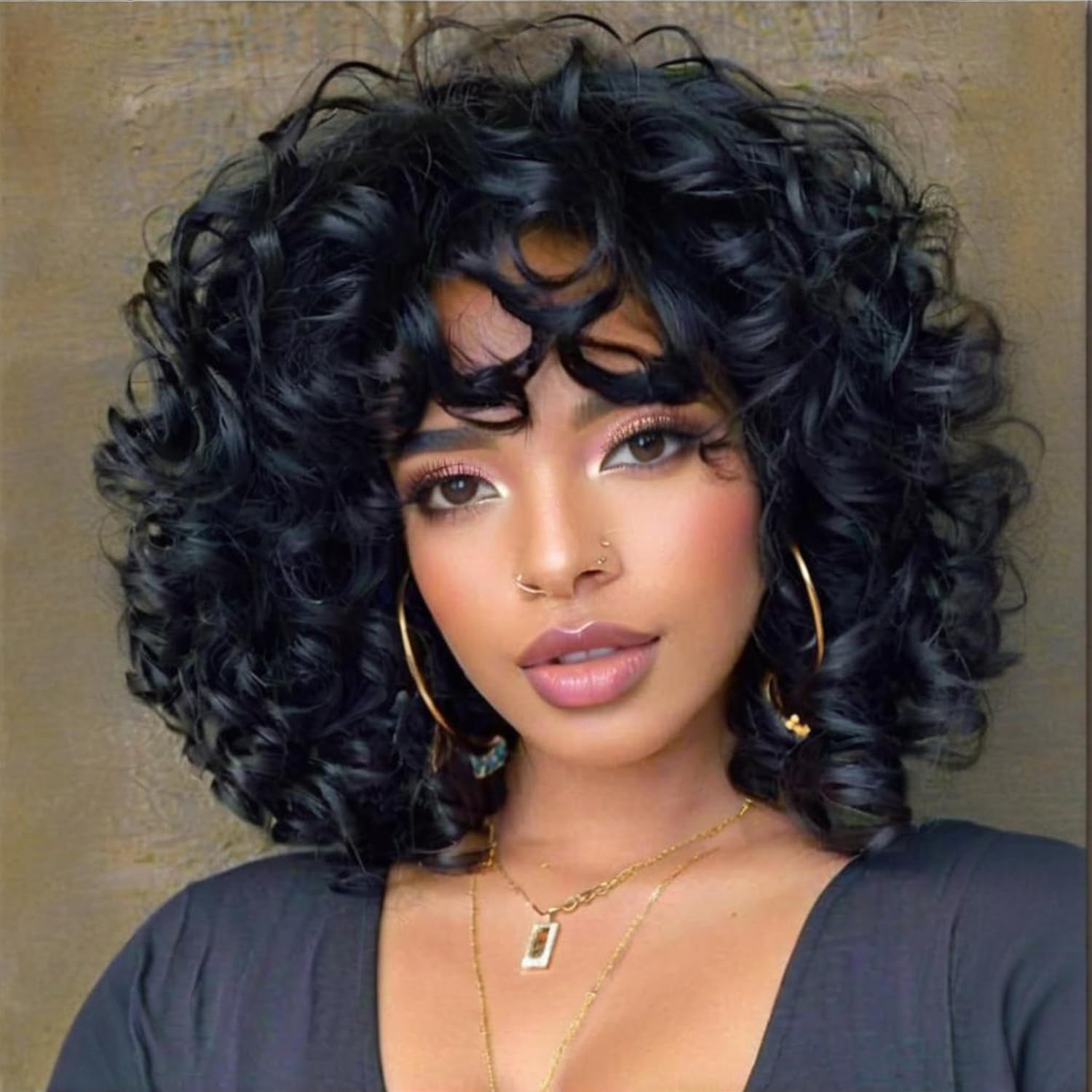 Short Pixie Cut Wig Human Hair Cheap - Bouncy encaracolado bob perucas de cabelo