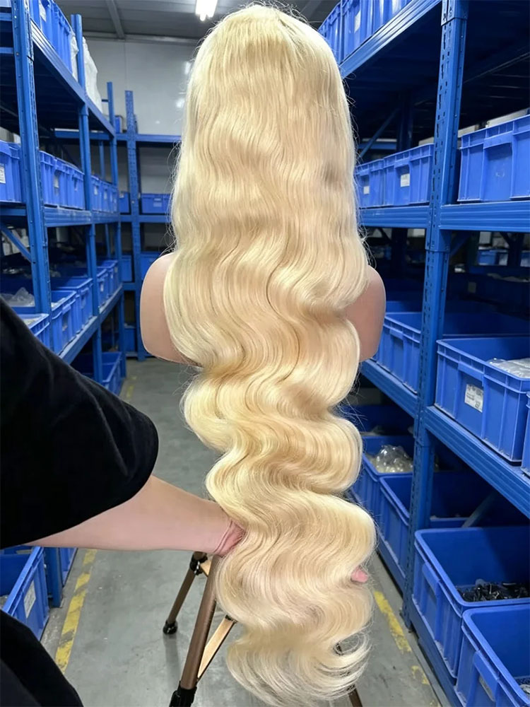 Perucas de Cabelo Humano com R - 613 Blonde Body Wave Lace Front Wig avaliação e preço