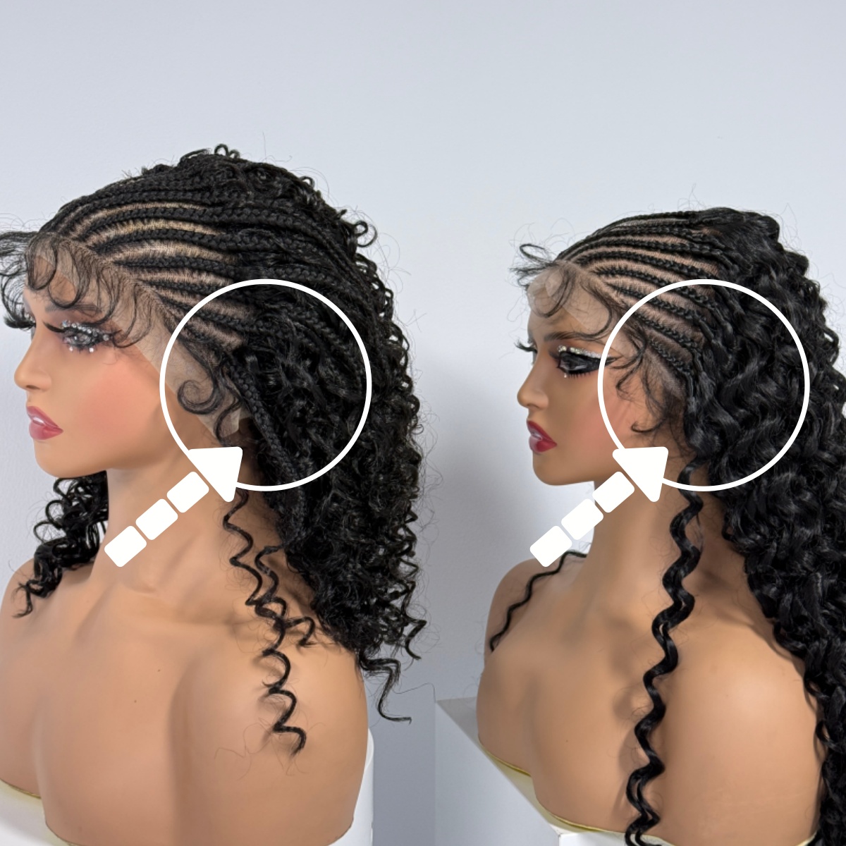 Perucas Sintéticas Trançadas E - Synthetic Braided Wigs For Black Women avaliação e preço