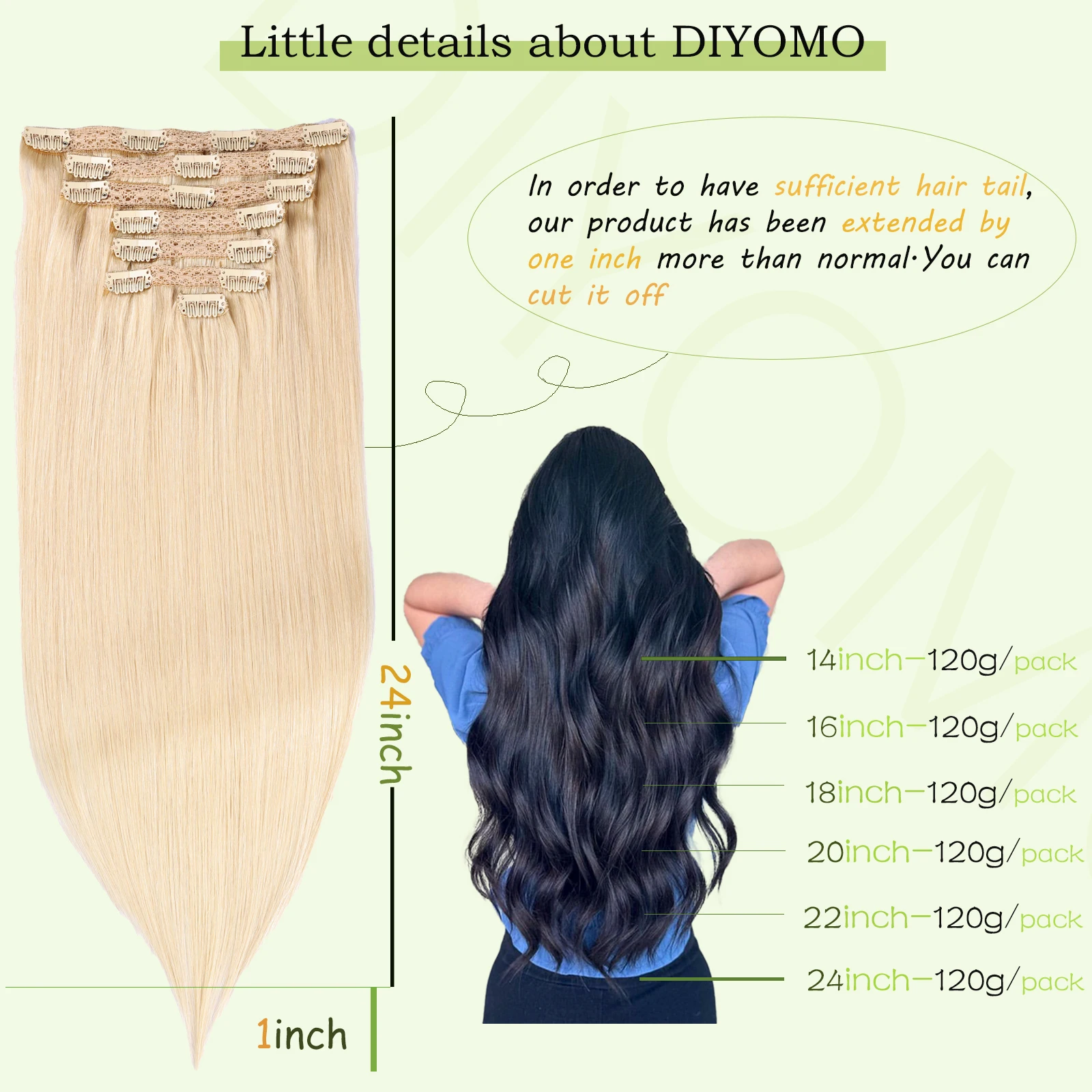 Extensões de Cabelo Preto Natu - Seamless Clip In Hair Extensions Human Hair avaliação e preço