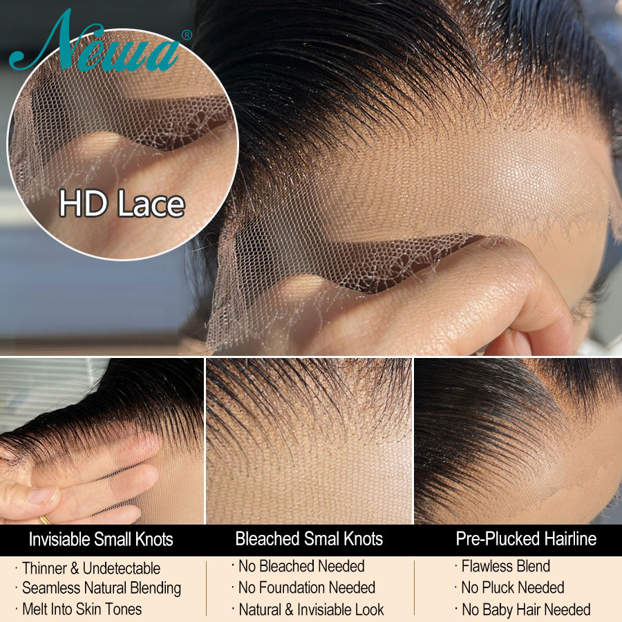HD Lace Front Perucas de Cabel - Hd Lace Frontal Wig Human Hair Pre Plucked avaliação e preço