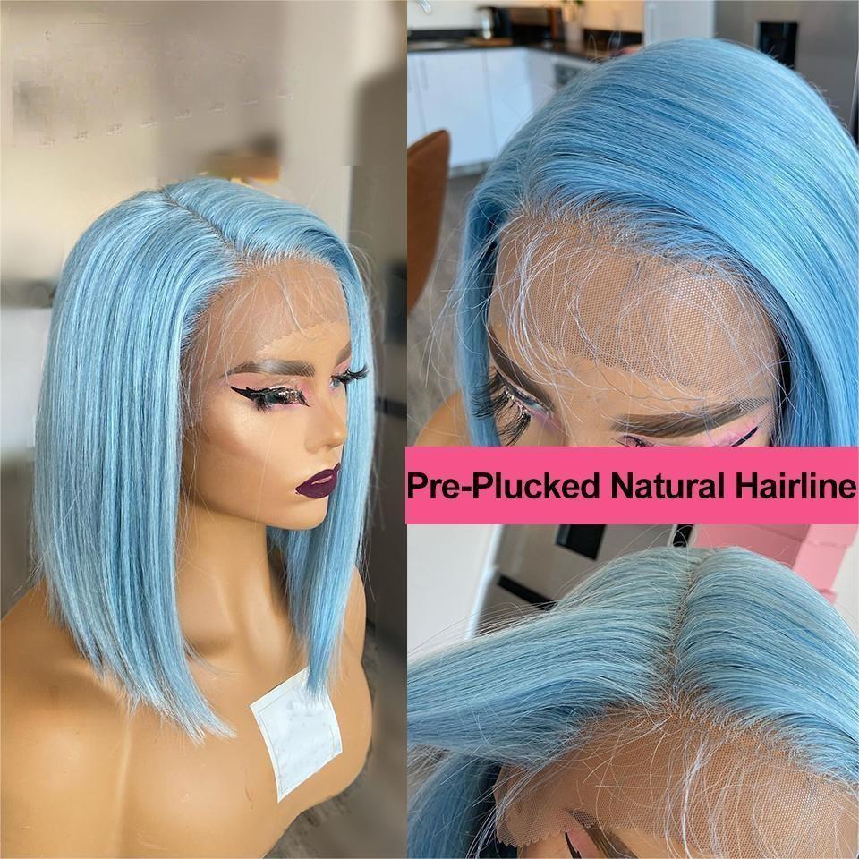 Peruca curta, lisa, estilo «bo - Short Pixie Cut Wig Human Hair Cheap avaliação e preço