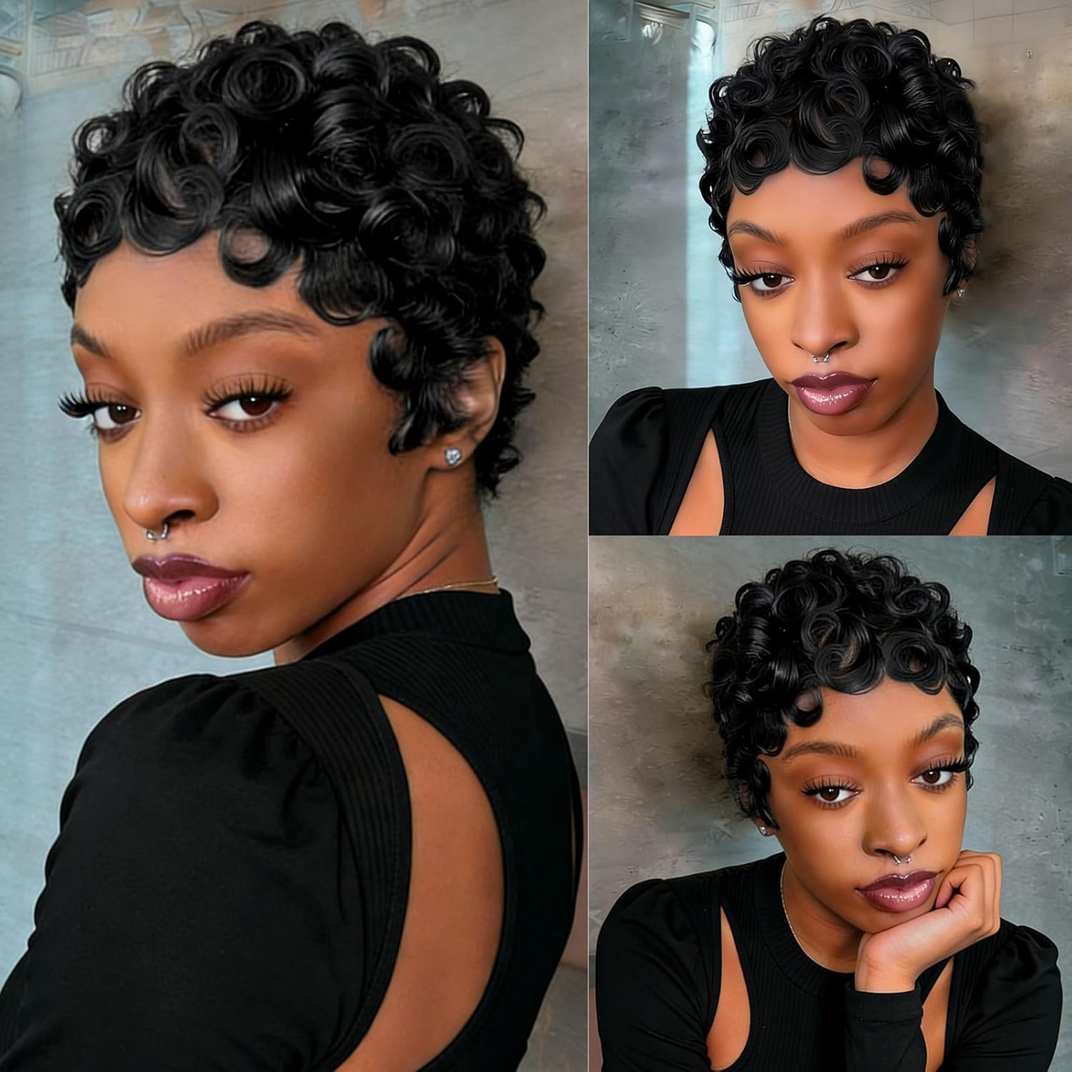 Peruca de cabelo humano com fr - Pre Parted 13X4 Lace Front Bob Wig avaliação e preço
