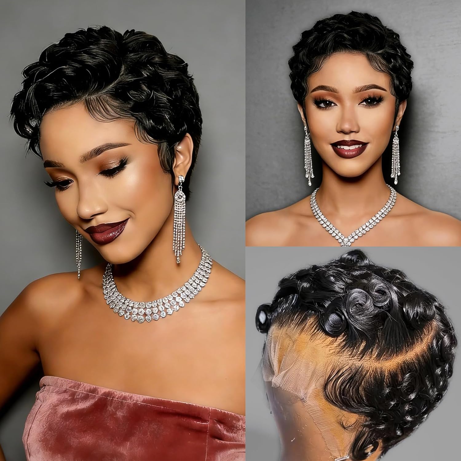 Peruca de cabelo humano com fr - Pre Parted 13X4 Lace Front Bob Wig avaliação e preço