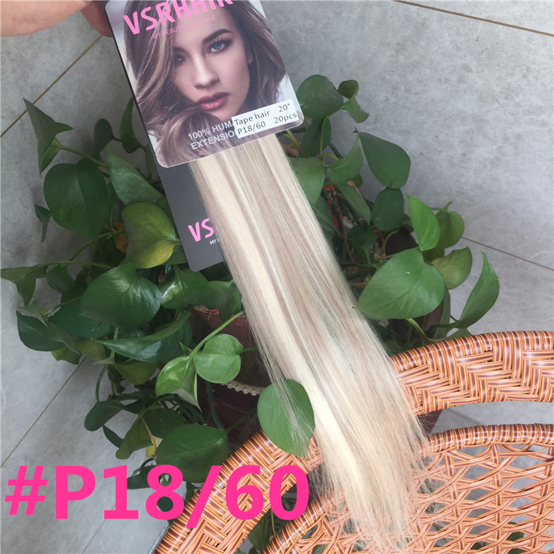 Vsrhair – Apliques de cabelo h - Invisible Tape In Extensions Real Hair avaliação e preço