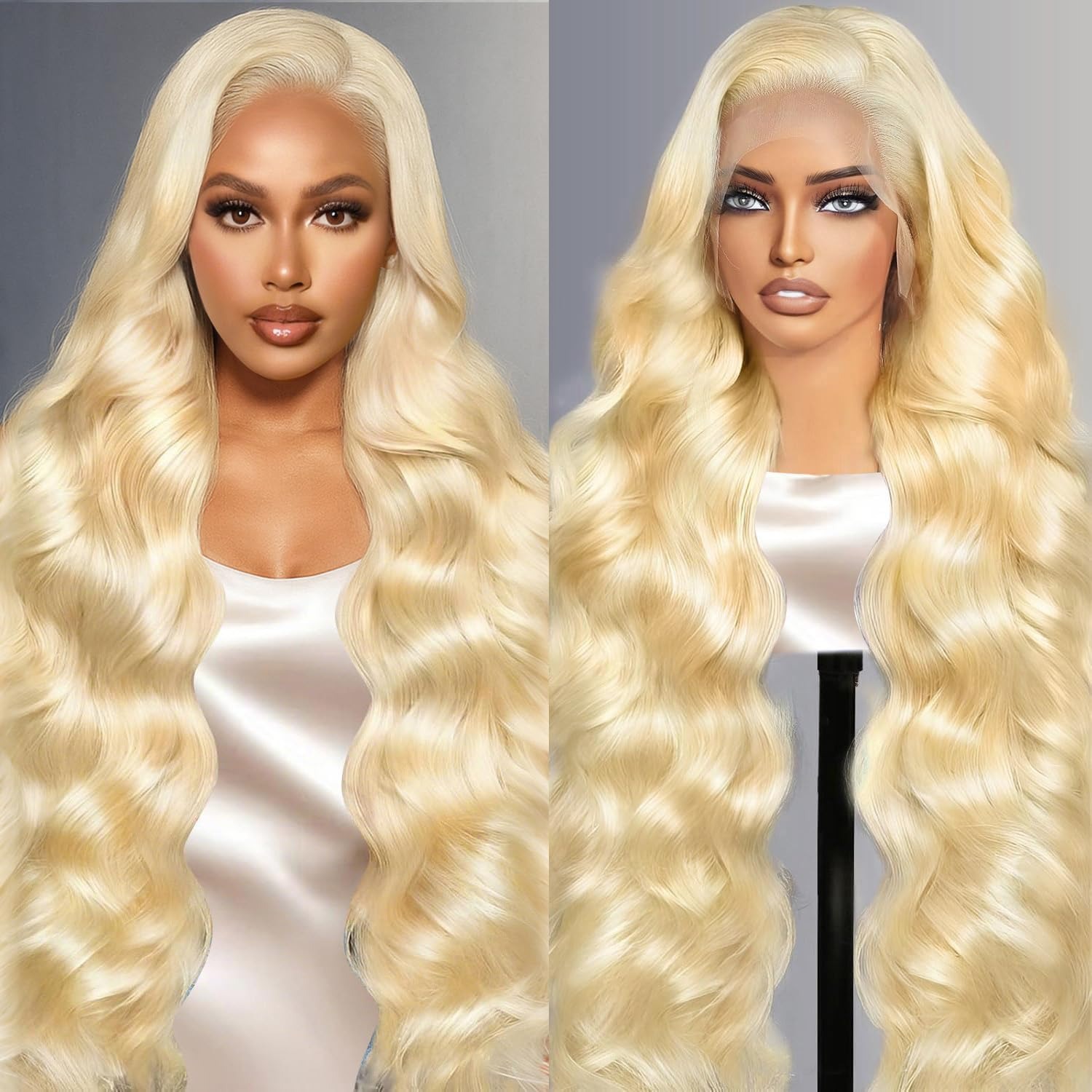 Peruca Frontal de Renda 13x4 d - 613 Blonde Body Wave Lace Front Wig avaliação e preço