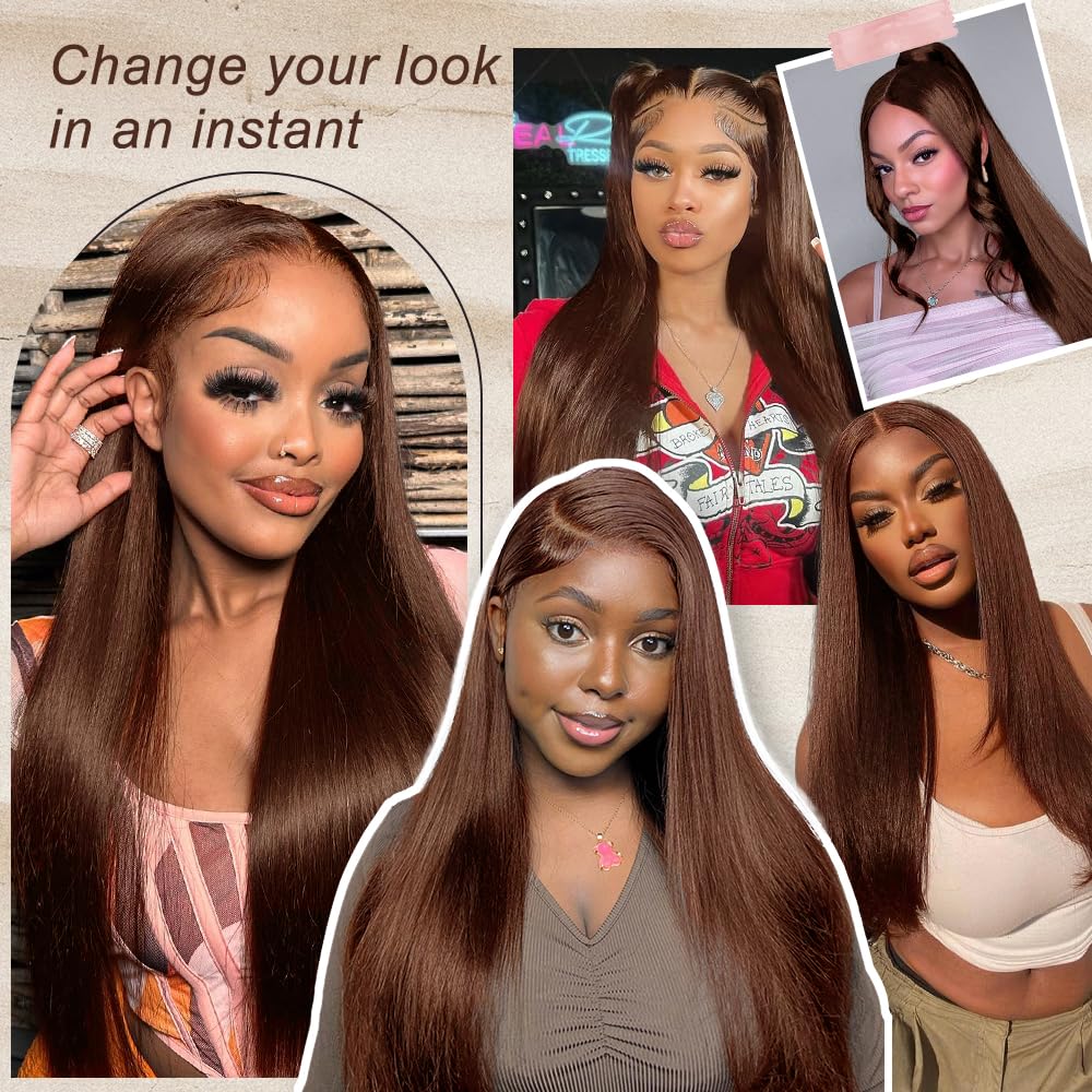 Perucas frontais de renda 13x6 - Hd Lace Frontal Wig Human Hair Pre Plucked avaliação e preço